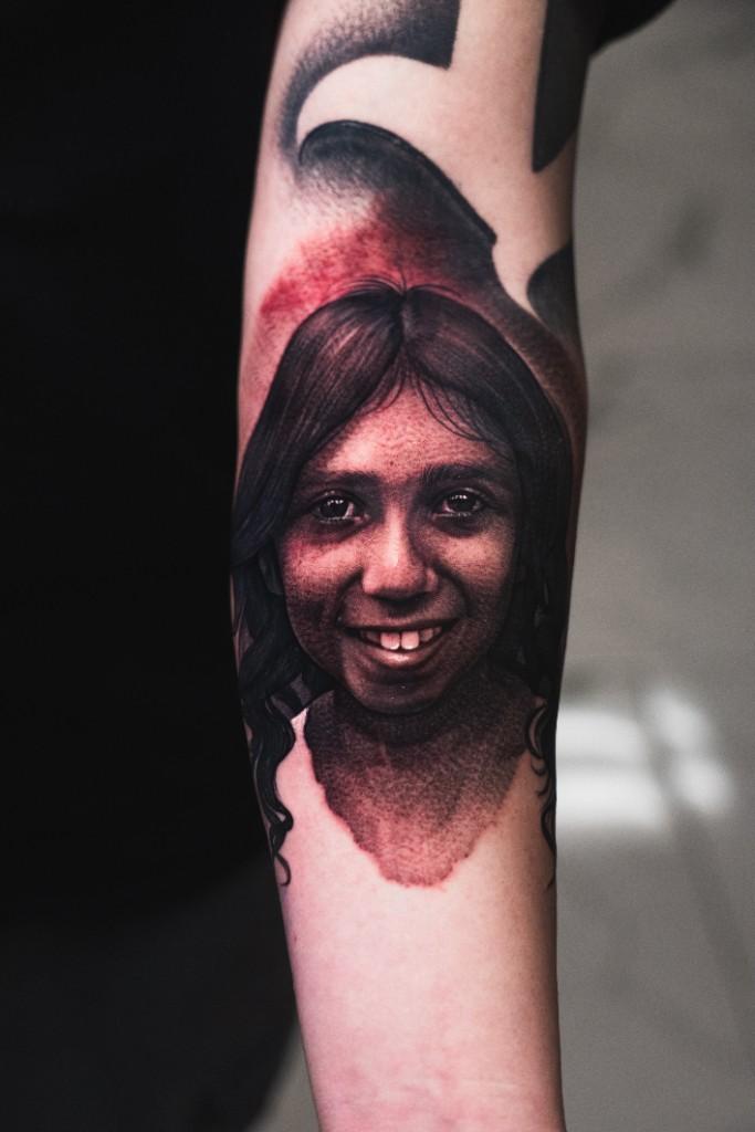 Girl portrait realism tattoo